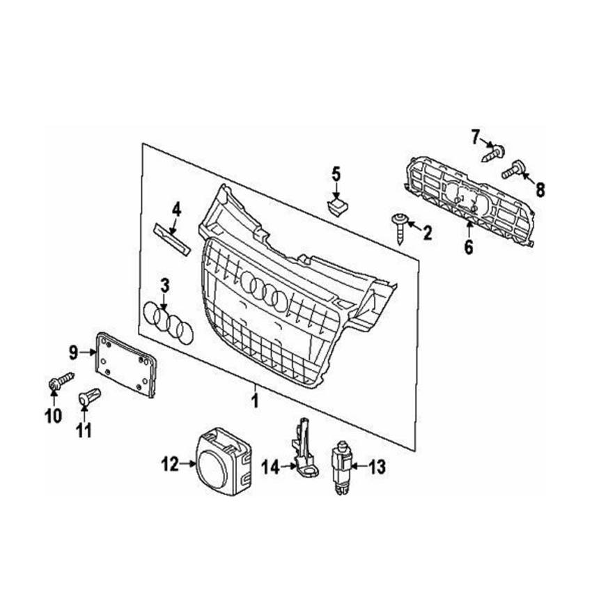 Audi Grille Backing - Front Center 8K0807233G